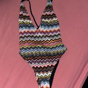 Missoni Multicolor Zigzag One-Piece Swimsuit